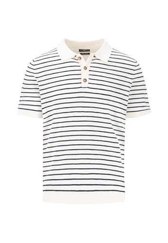 FYNCH-HATTON Poloshirt aus Baumwoll-Leinen-Mix mit Streifenoptik New Offwhite/XXL von FYNCH-HATTON