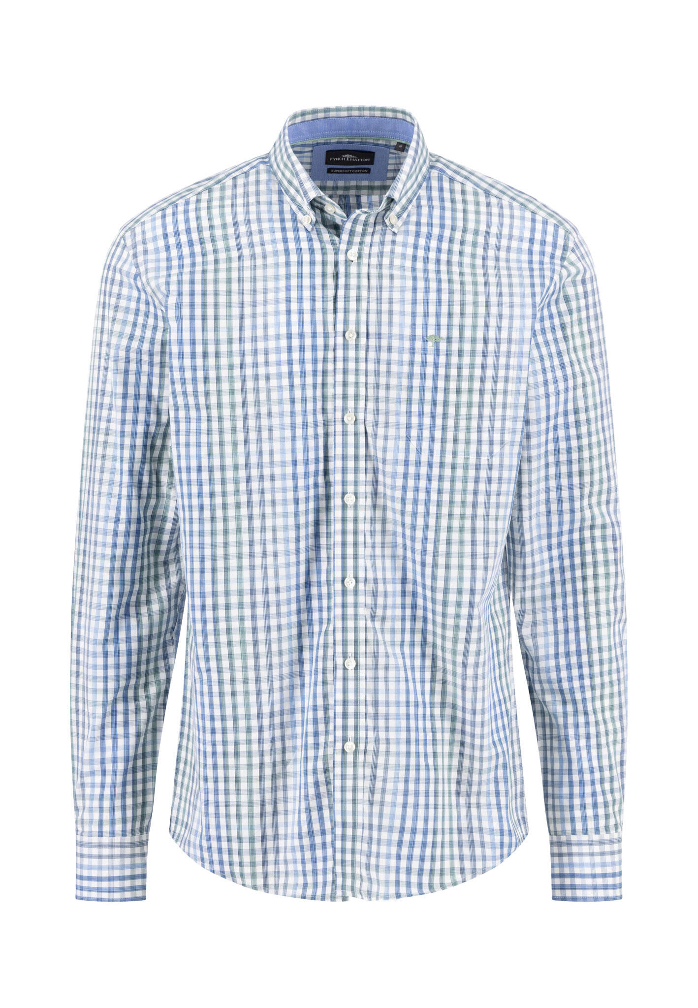 FYNCH-HATTON - Poplin Check, B.D., 1/1 fern - Gr. - XXL von FYNCH-HATTON