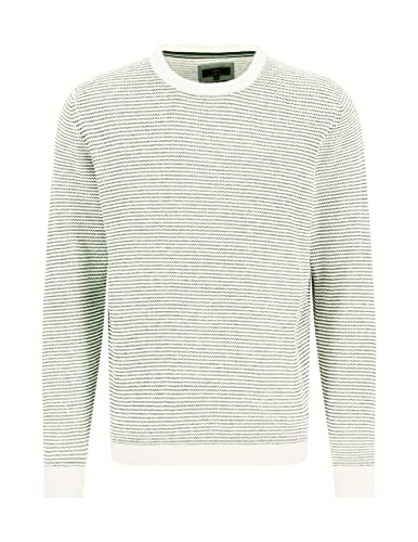 FYNCH-HATTON Pullover 1302604 - O-Neck Pullover aus Strukturstrick Spring Green XL von FYNCH-HATTON