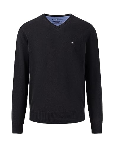 FYNCH-HATTON Herren Feinstrickpullover mit V-Ausschnitt, Black, M von FYNCH-HATTON