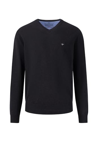 FYNCH-HATTON Strickpullover mit V-Ausschnitt Black/M von FYNCH-HATTON