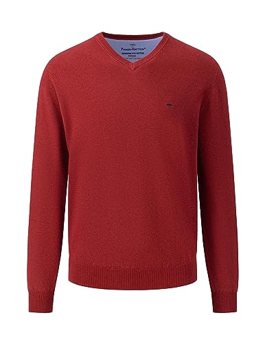 FYNCH-HATTON Herren Feinstrickpullover mit V-Ausschnitt, Scarlet, 3XL von FYNCH-HATTON