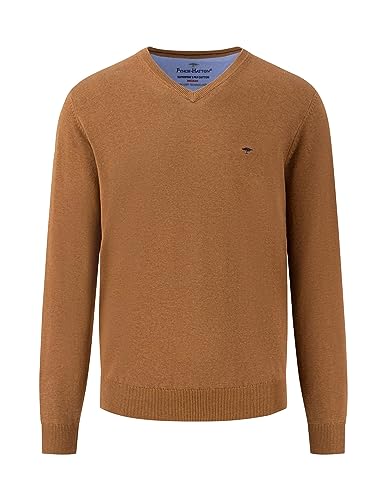 FYNCH-HATTON Herren Feinstrickpullover mit V-Ausschnitt, Walnut Brown, M von FYNCH-HATTON