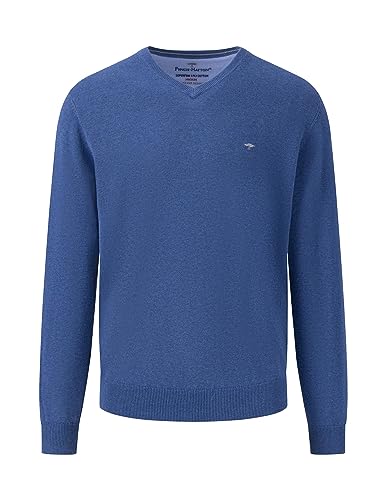 FYNCH-HATTON Pullover 1314211 - Weicher Baumwoll-Pullover mit V-Ausschnitt Wave S von FYNCH-HATTON