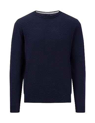 FYNCH-HATTON Pullover 1314350 - Weicher Kaschmir-Pullover mit O-Ausschnitt Navy XXL von FYNCH-HATTON