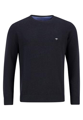 FYNCH-HATTON Casual-Fit Feinstrickpullover mit O-Ausschnitt aus Reiner Baumwolle Charcoal/L von FYNCH-HATTON