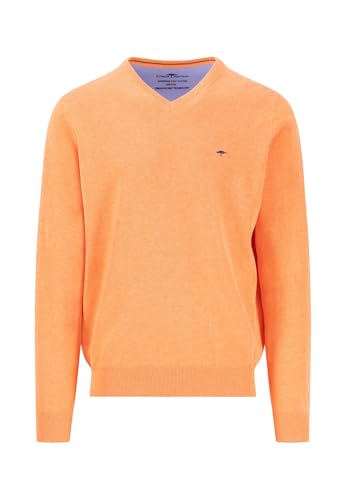 FYNCH-HATTON Pullover aus Baumwolle mit V-Ausschnitt Sunny orange/M von FYNCH-HATTON