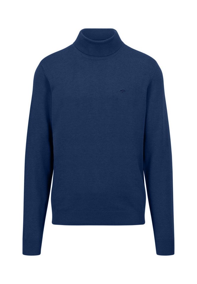 FYNCH-HATTON Rollkragenpullover mit Logostickerei auf der Brust von FYNCH-HATTON