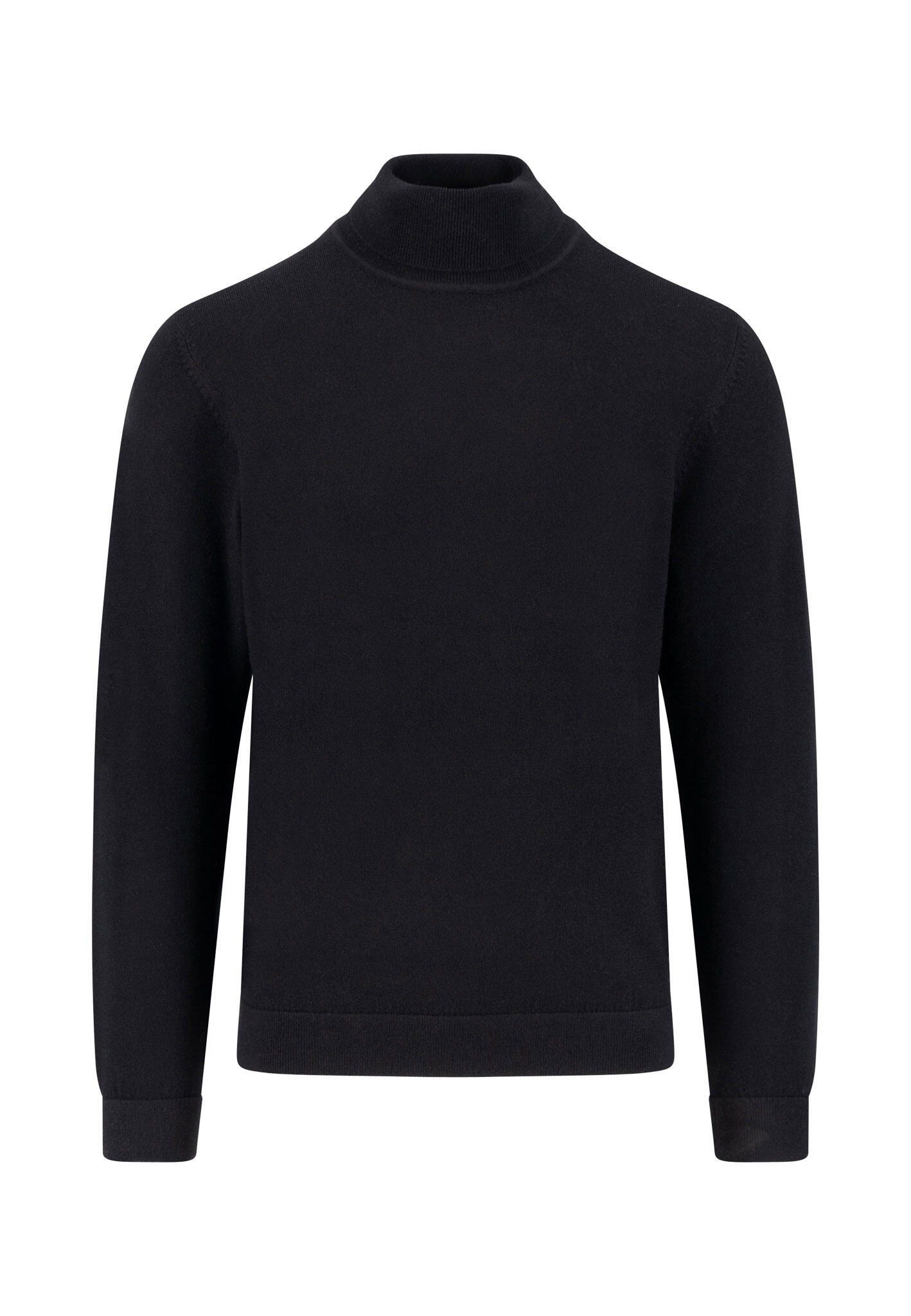 FYNCH-HATTON - Rollneck, Merino, modern fit black - Gr. - L von FYNCH-HATTON