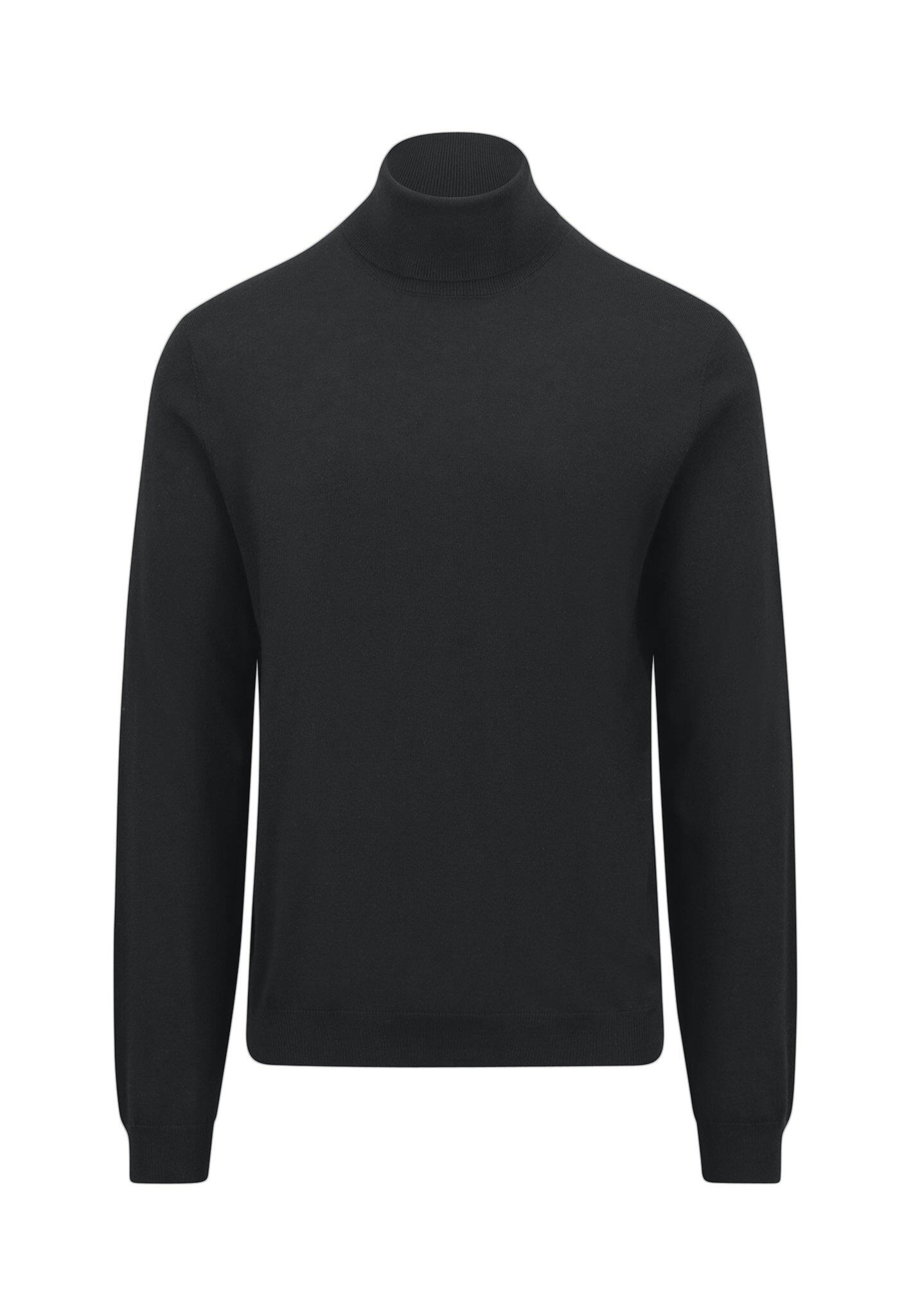 FYNCH-HATTON - Rollneck, Merino, modern fit black - Gr. - XXL von FYNCH-HATTON