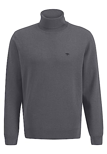 FYNCH-HATTON Rollneck 1314217 - Rollkragen-Pullover aus feiner Baumwolle Steel L von FYNCH-HATTON