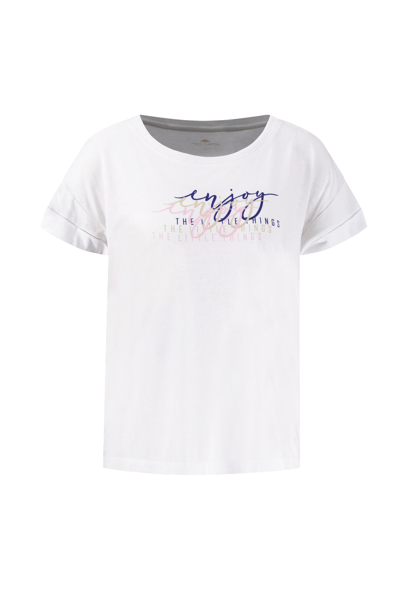 FYNCH-HATTON - SHIRT CHESTPRINT white - Gr. - L von FYNCH-HATTON