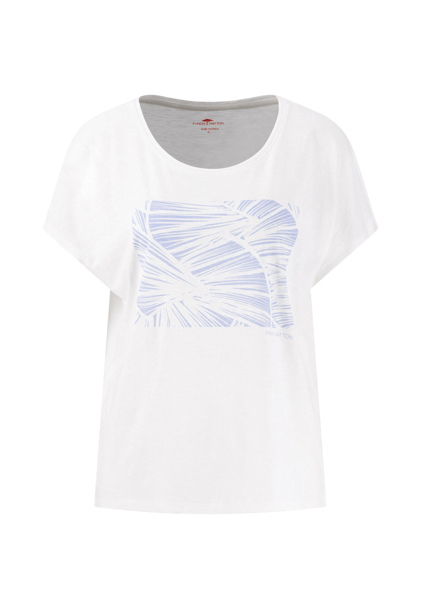 FYNCH-HATTON - SHIRT SLUB PLACED PRINT light blue - Gr. - XXL von FYNCH-HATTON