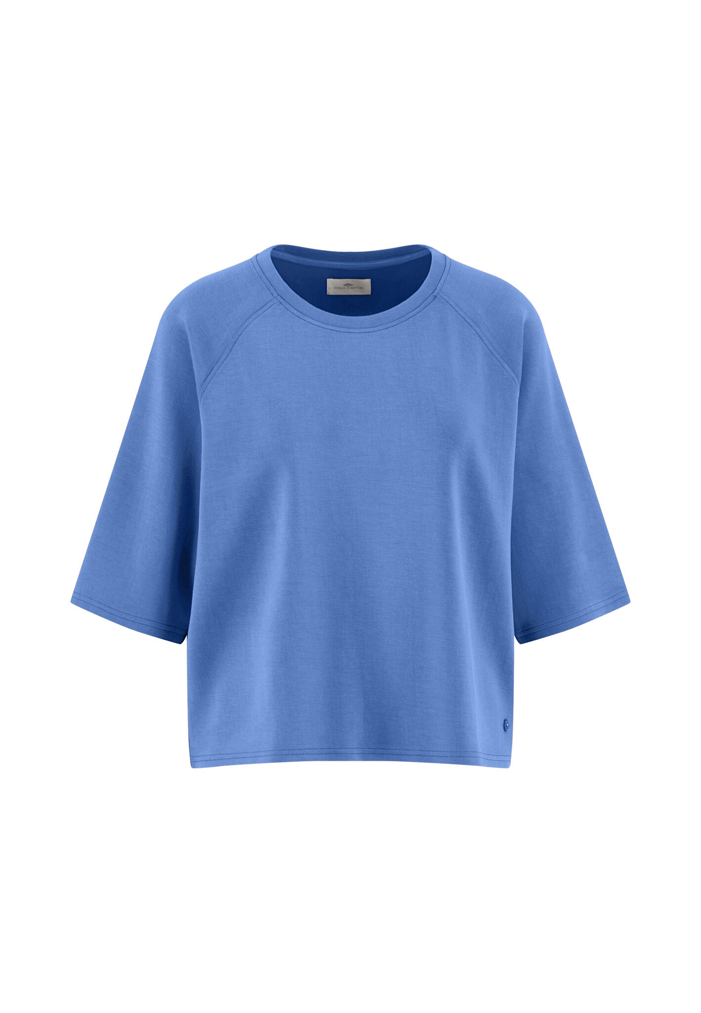 FYNCH-HATTON - SWEATSHIRT SOFT HALFSLEEVE azur blue - Gr. - M von FYNCH-HATTON