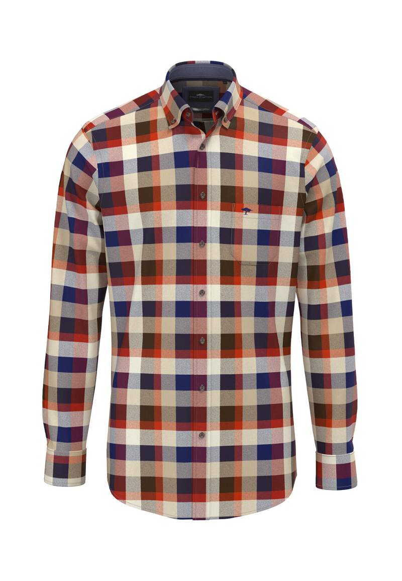 FYNCH-HATTON - Square Flannel Check, B.D., 1/1 garnet red - Gr. - M von FYNCH-HATTON