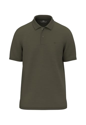 FYNCH-HATTON Strick Poloshirt aus Baumwolle mit Logo Detail Dark Khaki/XL von FYNCH-HATTON