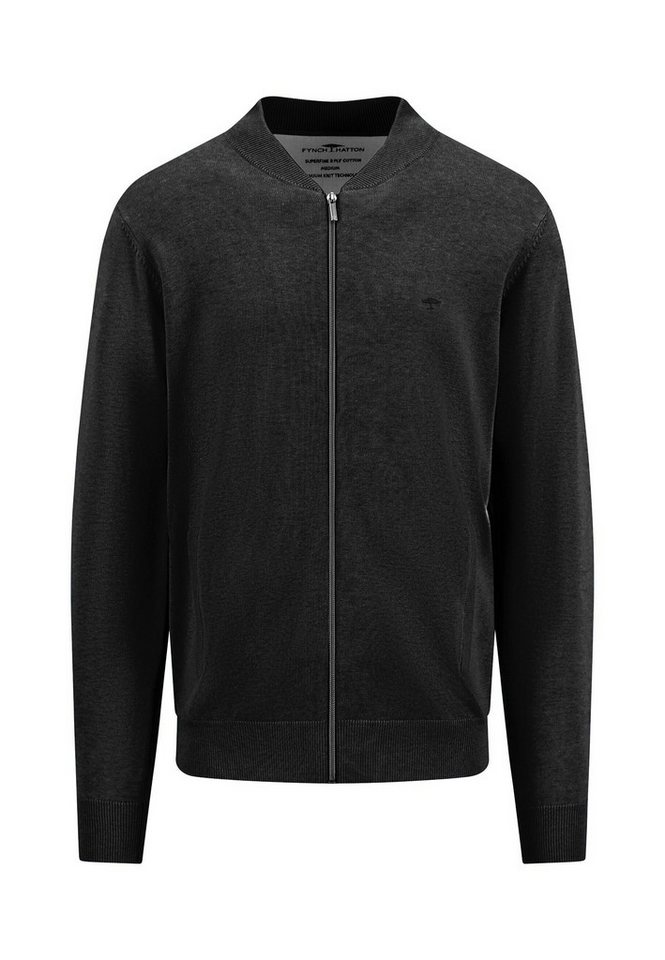 FYNCH-HATTON Strickjacke Fynch-Hatton Herren Strickjacke - schwarz (1-tlg) von FYNCH-HATTON