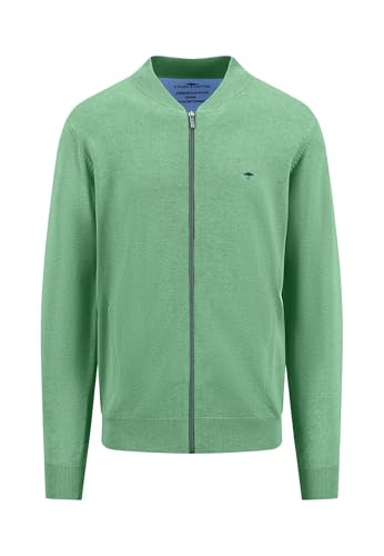 FYNCH-HATTON Strickjacke aus Baumwolle mit Collegekragen Turf Green/L von FYNCH-HATTON