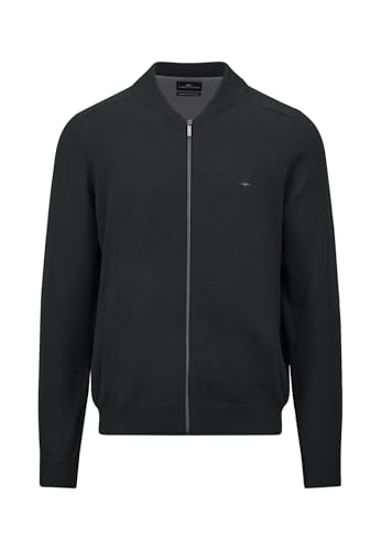 FYNCH-HATTON Strickjacke aus Baumwolle mit Reißverschluss und Stehkragen Black/L von FYNCH-HATTON