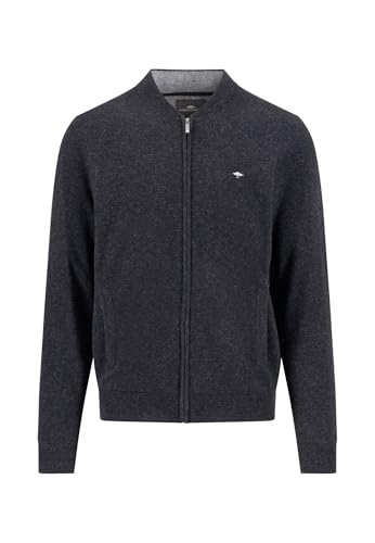 FYNCH-HATTON Strickjacke aus Wolle-Kaschmir-Mix mit Reißverschluss Charcoal/XL von FYNCH-HATTON