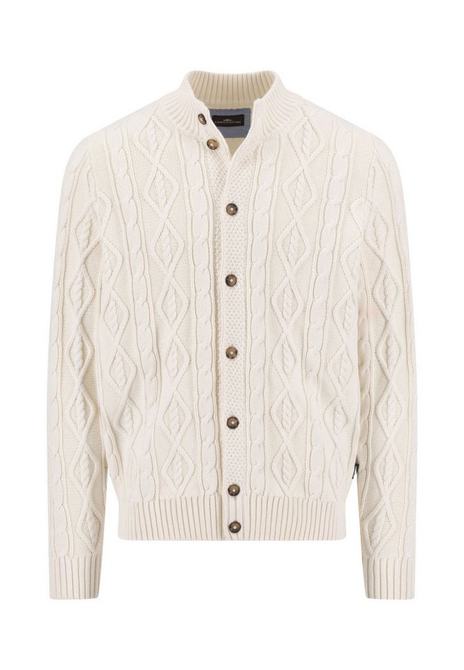 FYNCH-HATTON Strickpullover Cardigan Buttoned, Coastal Cable von FYNCH-HATTON