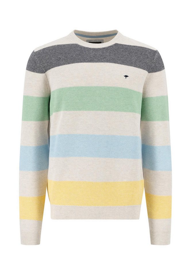 FYNCH-HATTON Strickpullover O-Neck, Striped Structure von FYNCH-HATTON