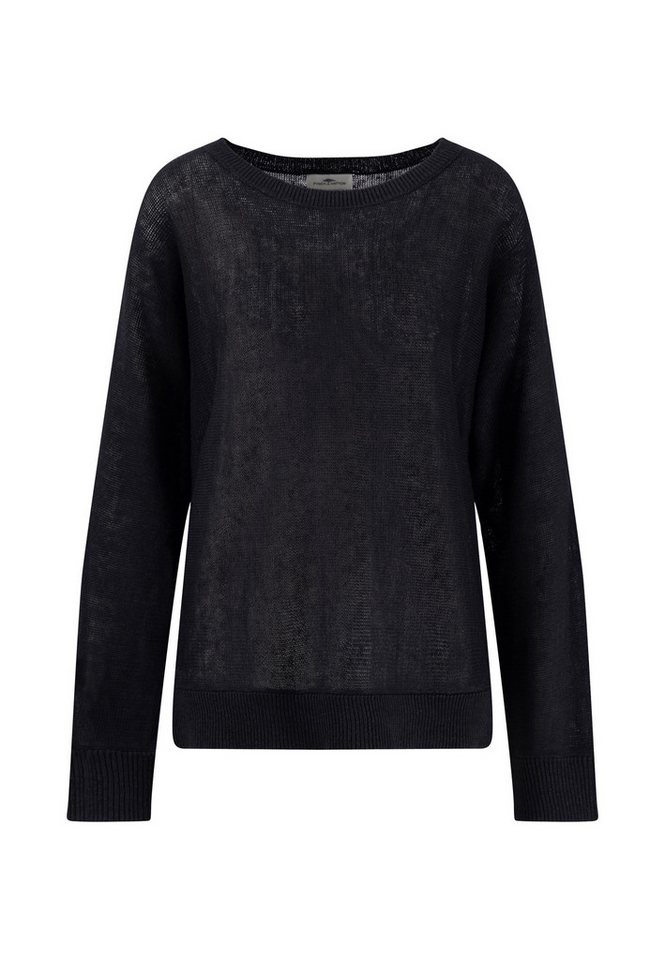 FYNCH-HATTON Strickpullover PULLOVER O-NECK PLAIN LINEN von FYNCH-HATTON