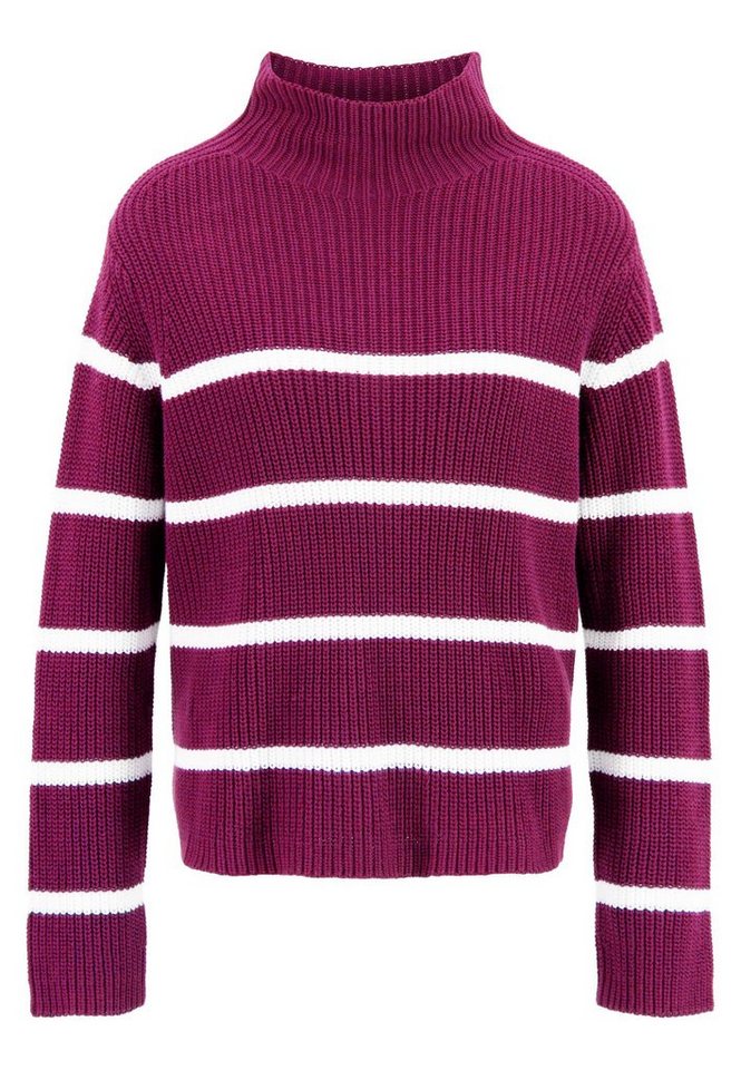 FYNCH-HATTON Strickpullover Pullover Stand-Up Striped von FYNCH-HATTON