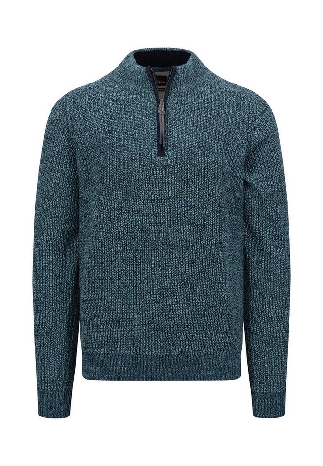 FYNCH-HATTON Strickpullover Troyer, Mouliné dark teal von FYNCH-HATTON