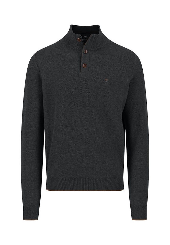 FYNCH-HATTON Strickpullover Troyer Button, Structure von FYNCH-HATTON