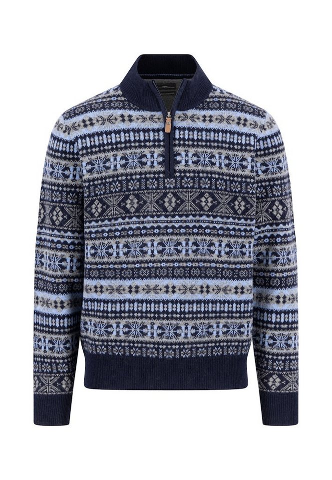FYNCH-HATTON Strickpullover Zip Troyer, Jacquard, Lambswool*RWS von FYNCH-HATTON