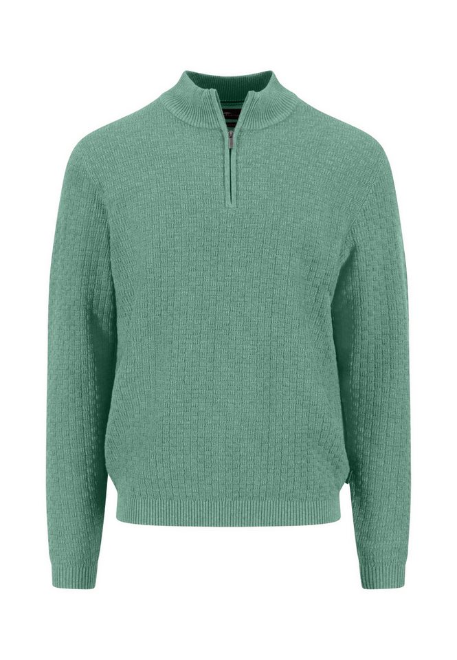 FYNCH-HATTON Strickpullover Zip Troyer, structure fern von FYNCH-HATTON