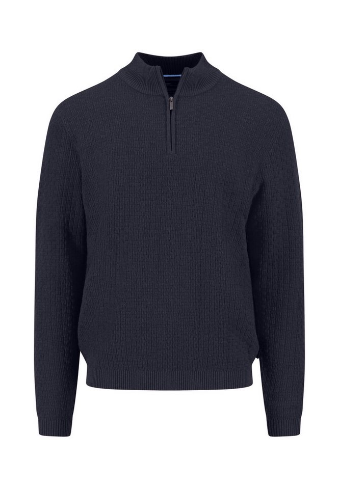FYNCH-HATTON Strickpullover Zip Troyer, structure navy FYNCH-HATTON Strickpullover Zip Troyer, structure navy von FYNCH-HATTON