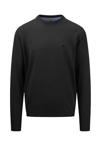FYNCH-HATTON Strickpullover aus Baumwolle mit Rundhalsausschnitt Black/L von FYNCH-HATTON