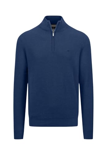 FYNCH-HATTON Strickpullover aus Baumwolle mit Troyer-Kragen Night/XXL von FYNCH-HATTON