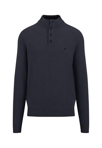 FYNCH-HATTON Strickpullover aus Woll-Mix mit Troyer-Kragen und Knöpfen Navy/XL von FYNCH-HATTON