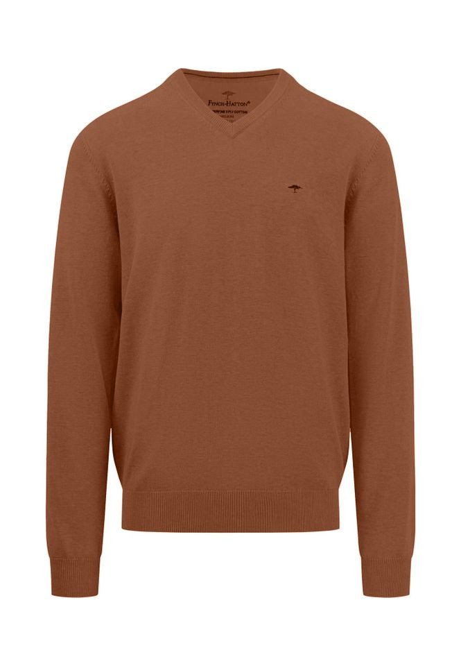 FYNCH-HATTON Strickpullover - Legerer Strickpullover mit V-Ausschnitt, Einfarbig, Basic FYNCH-HATTON Strickpullover - Legerer Strickpullover mit V-Ausschnitt, Einfarbig, Basic von FYNCH-HATTON