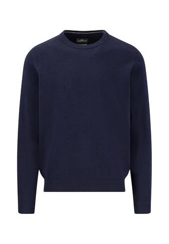 FYNCH-HATTON Strickpullover mit Rundhalsausschnitt und Ellbogen-Patches Navy/XL von FYNCH-HATTON