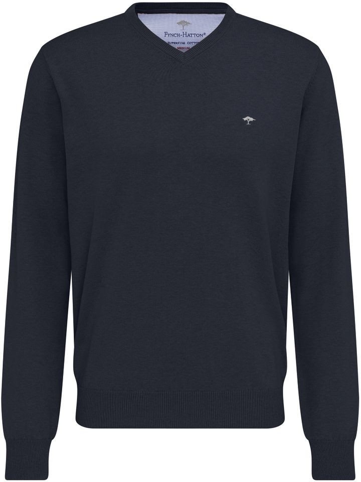 FYNCH-HATTON Strickpullover - Pullover - hochwertiger Basic Strickpullover - unifarben von FYNCH-HATTON