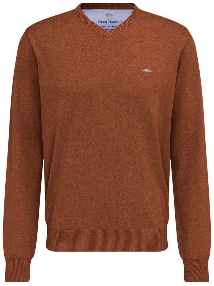 FYNCH-HATTON Strickpullover - Basic Pullover - Strickpullover klassisch - Basic V-Neck von FYNCH-HATTON