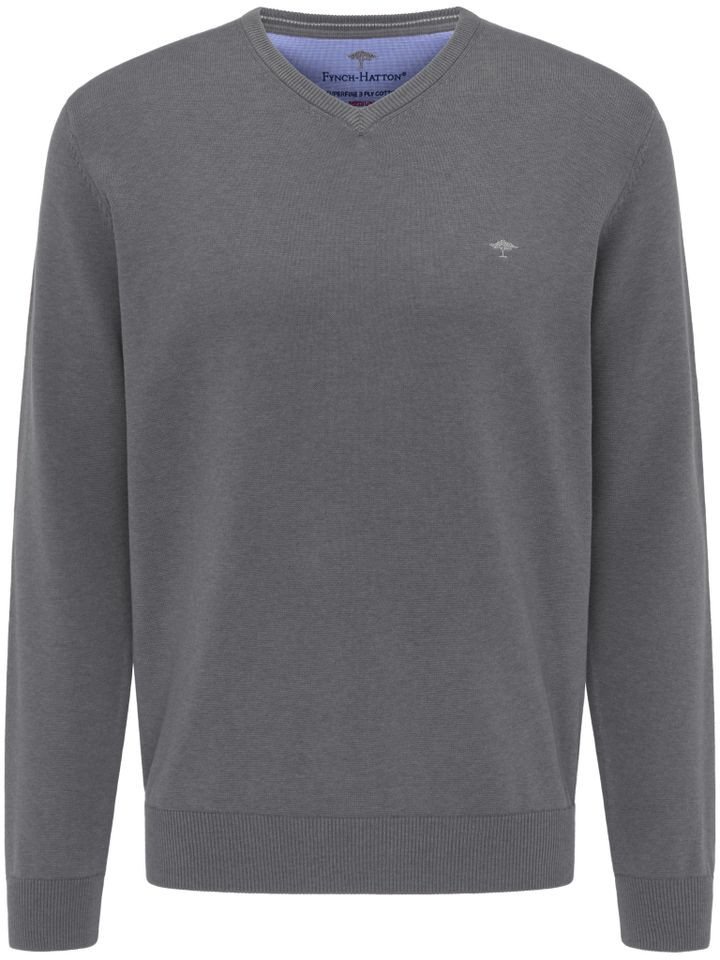 FYNCH-HATTON Strickpullover - Pullover - hochwertiger Basic Strickpullover - unifarben von FYNCH-HATTON