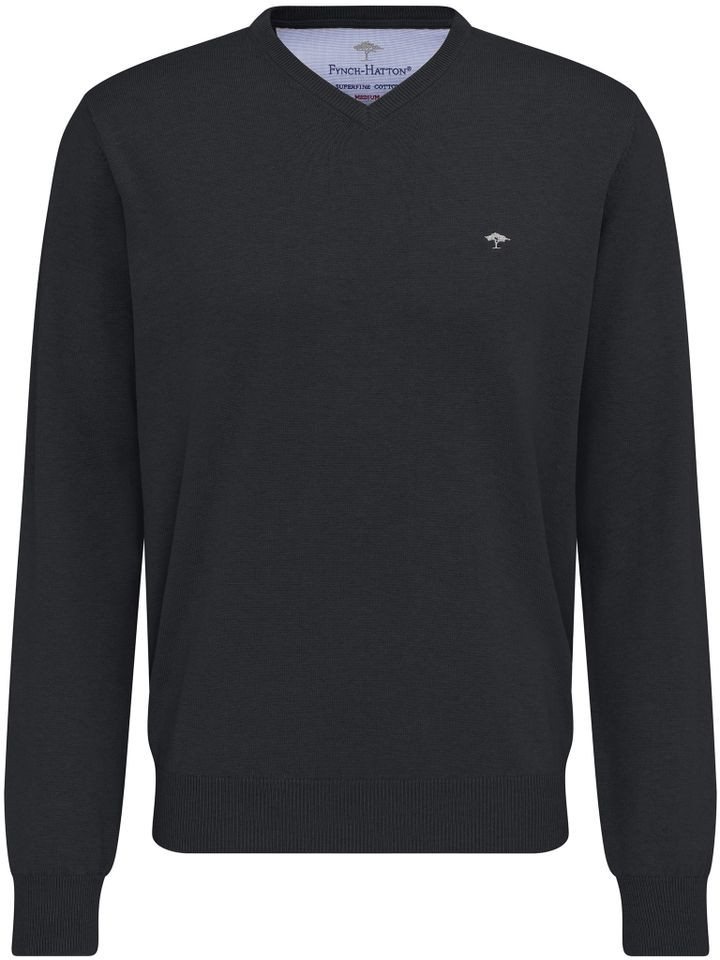 FYNCH-HATTON Strickpullover - Pullover - hochwertiger Basic Strickpullover - unifarben von FYNCH-HATTON