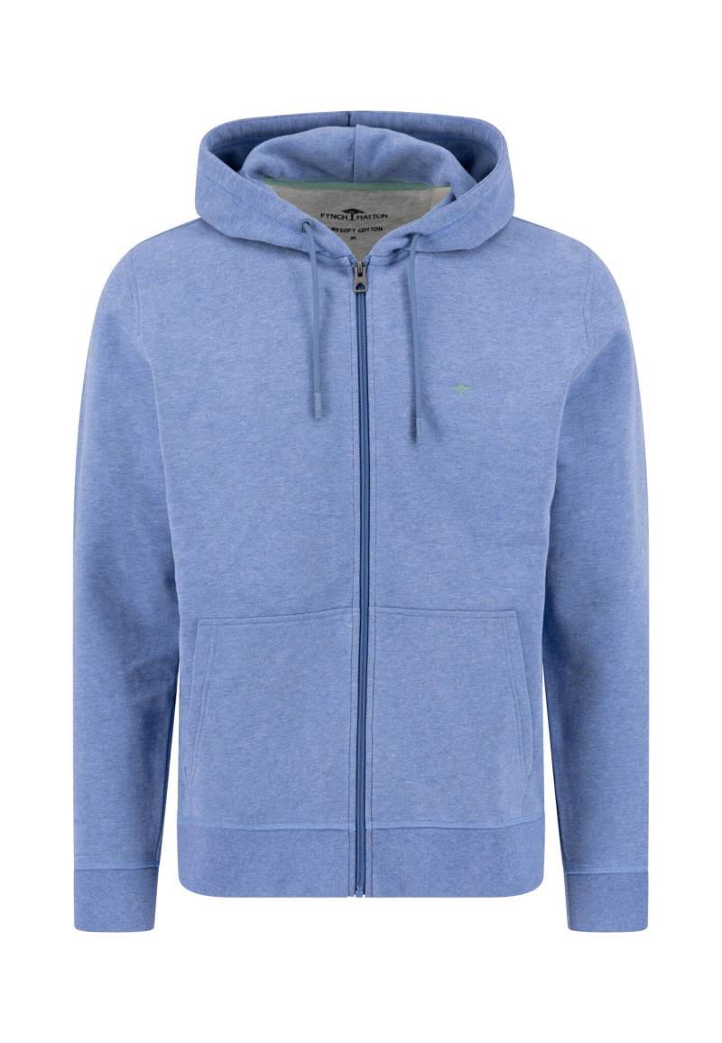 FYNCH-HATTON - Sweat, Hooded Cardigan crystal blue - Gr. - M von FYNCH-HATTON