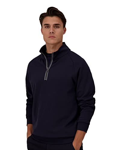 FYNCH-HATTON Sweat Troyer-Zip 13024005 - Cardigan aus Techno-Interlock Navy XL von FYNCH-HATTON