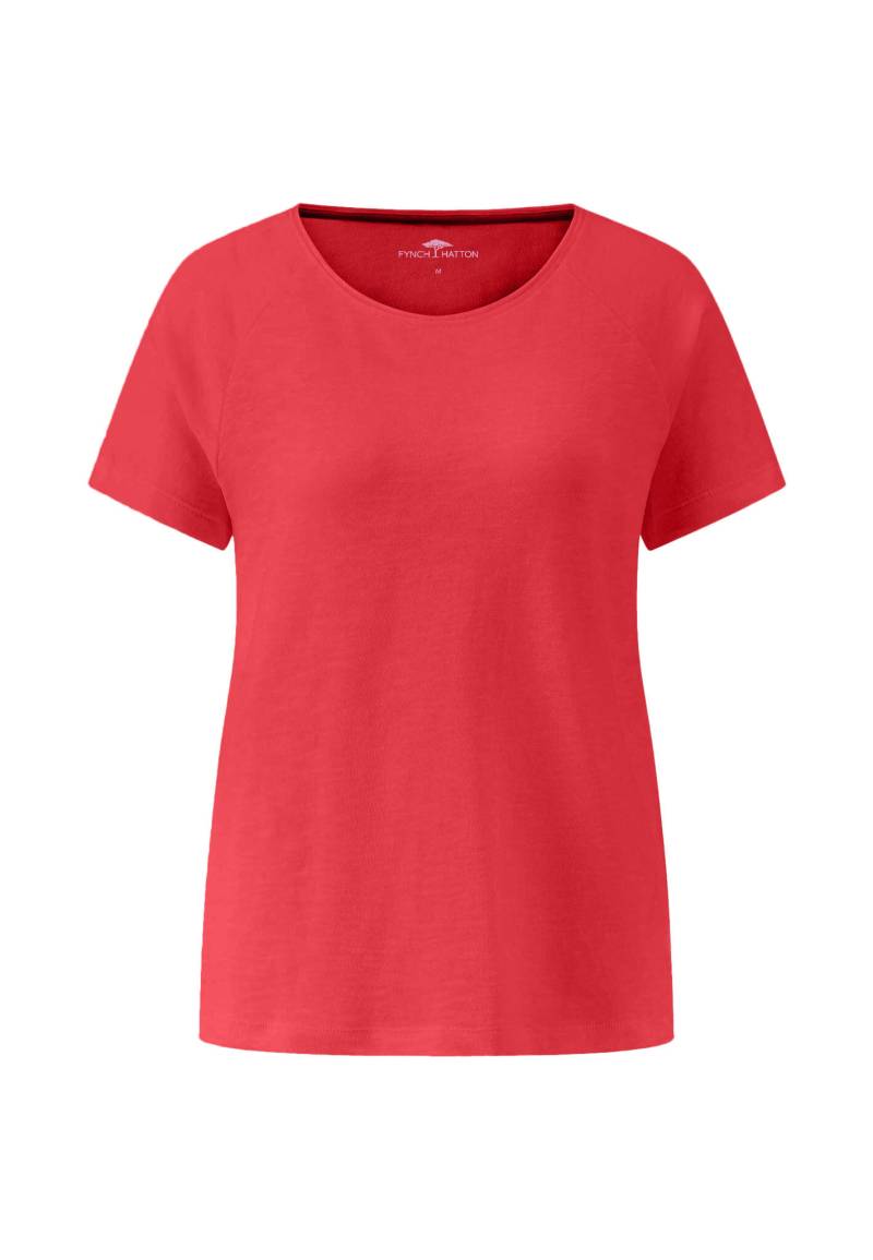 FYNCH-HATTON - T-SHIRT O-NECK SLUB STRUCTURE summer red - Gr. - L von FYNCH-HATTON
