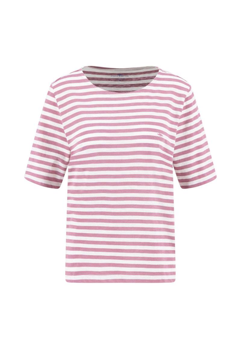 FYNCH-HATTON - T-SHIRT STRIPE SLUB STRUCTURE mauve rose - Gr. - XL von FYNCH-HATTON