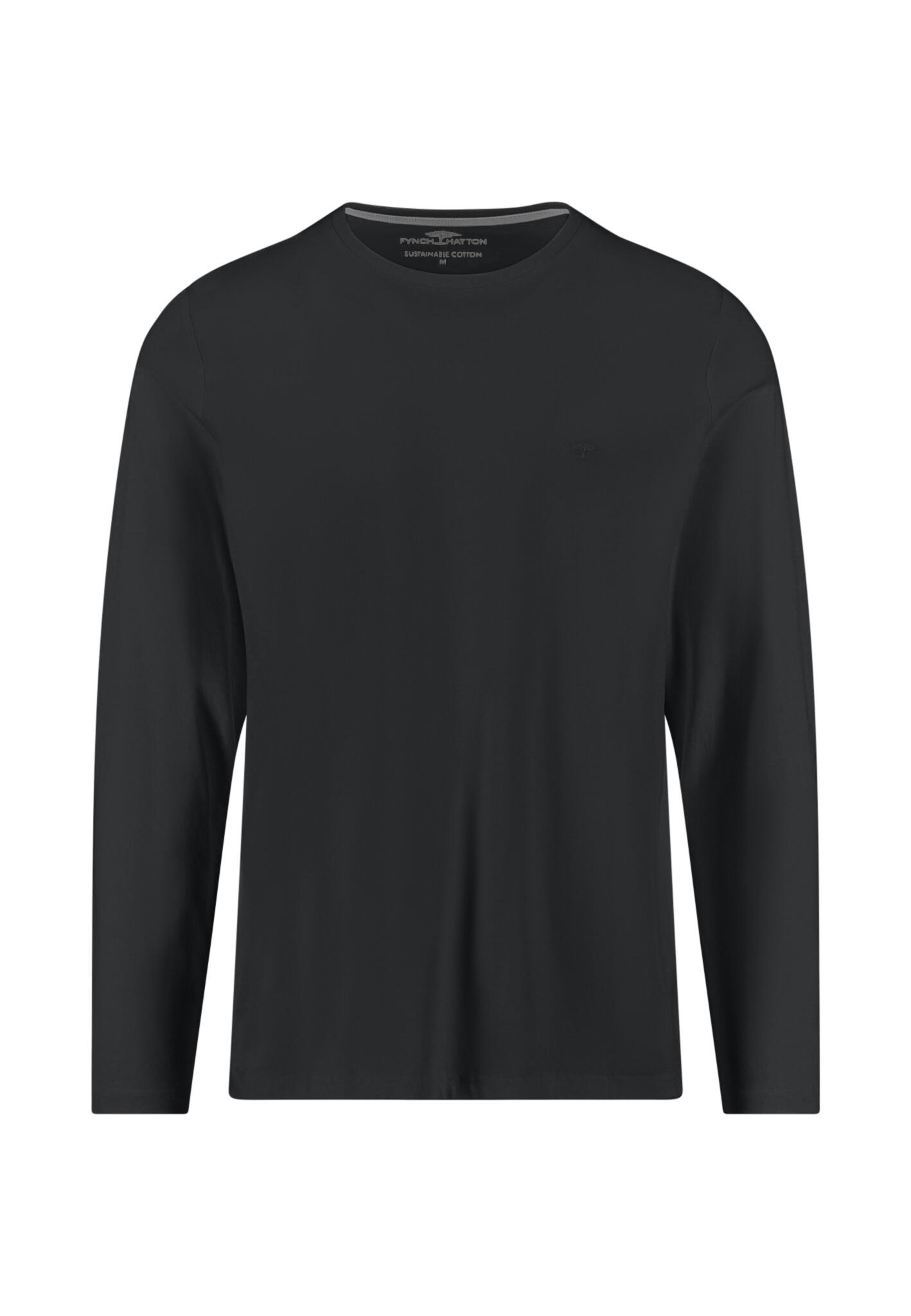 FYNCH-HATTON - T-Shirt, Basic, Longsleeve black - Gr. - XL von FYNCH-HATTON