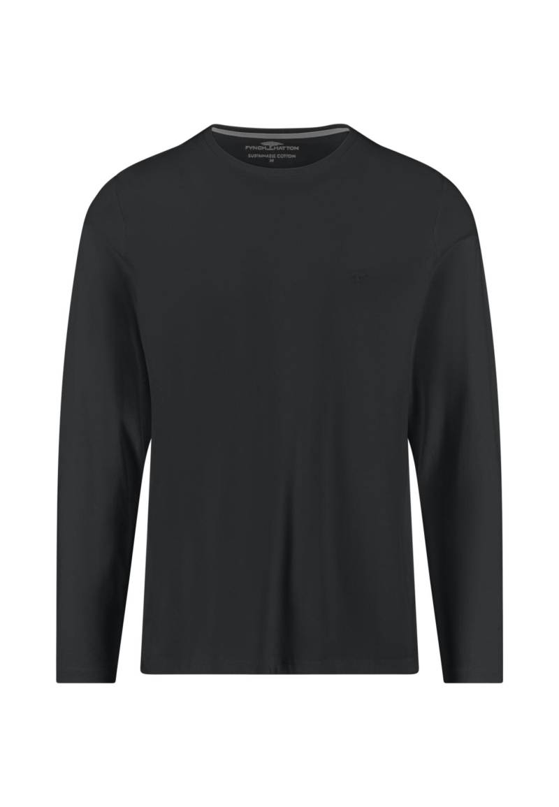FYNCH-HATTON - T-Shirt, Basic, Longsleeve black - Gr. - XL von FYNCH-HATTON