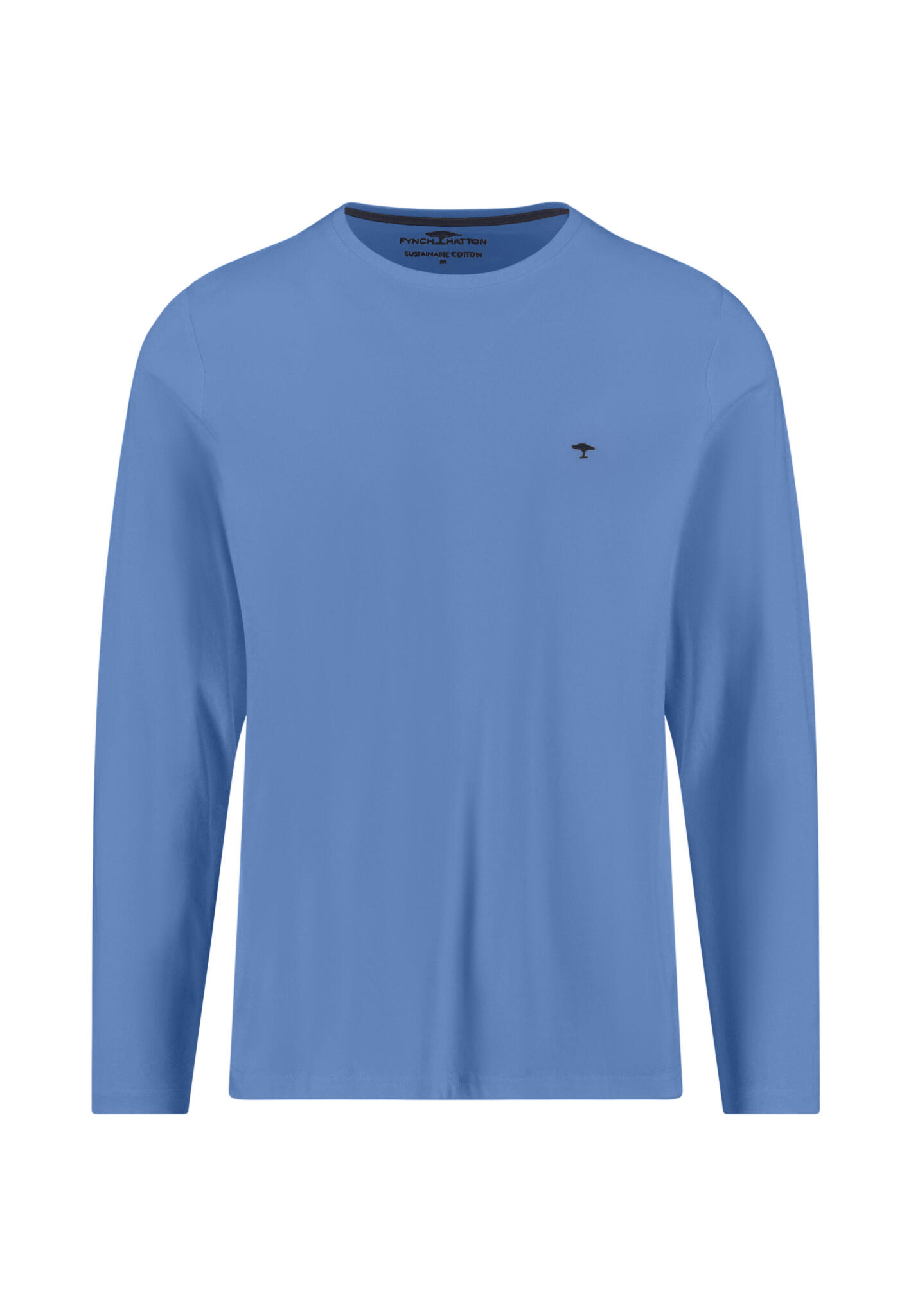 FYNCH-HATTON - T-Shirt, Basic, Longsleeve crystal blue - Gr. - XXL von FYNCH-HATTON