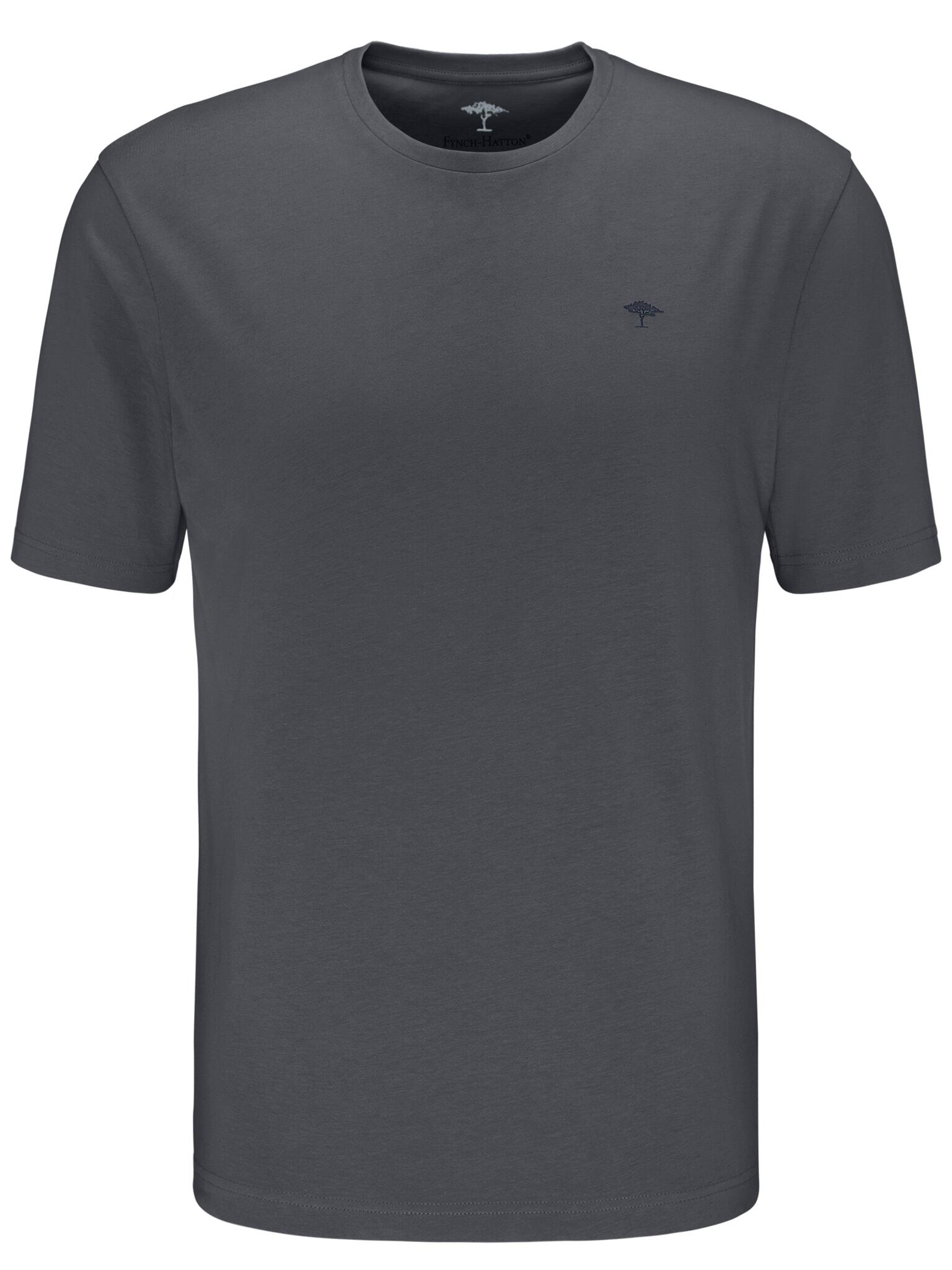FYNCH-HATTON - T-Shirt, O-Neck asphalt - Gr. - M von FYNCH-HATTON